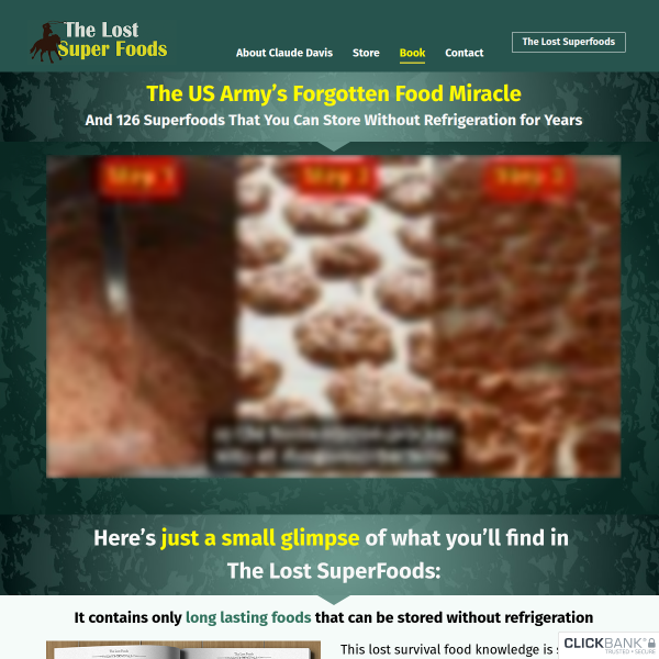 And 126 Superfoods That You Can Store Without Refrigeration for Years :: LOST SUPERFOODS......