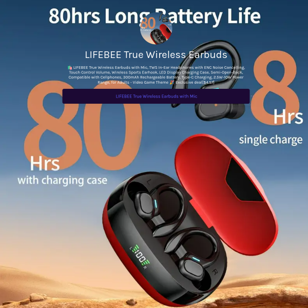 LIFEBEE True Wireless Earbuds with Mic