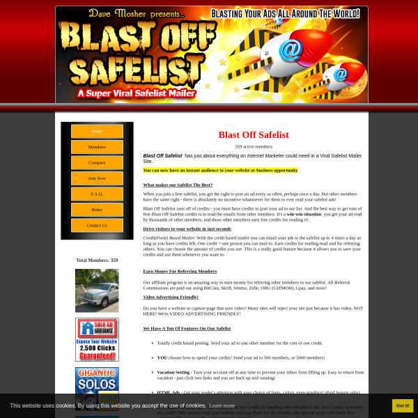 Red Carpet Treatment at BlastOffSafelist