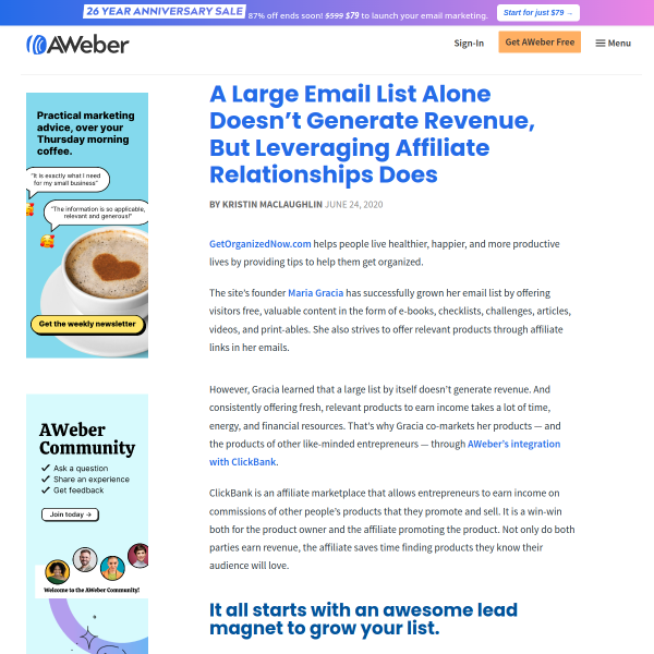 A Large Email List Alone Doesn’t Generate Revenue, But Leveraging Affiliate Relationships Does