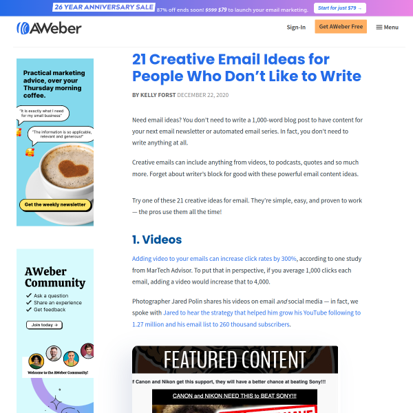21 Creative Email Ideas for People Who Don’t Like to Write