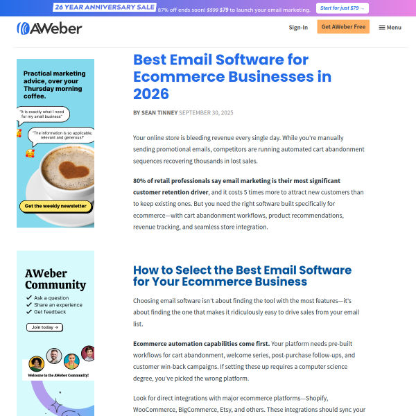 HomeLearn    Best Email Software for Ecommerce Businesses in 2026
