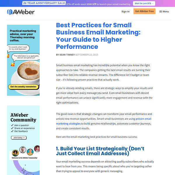 Best Practices for Small Business Email Marketing: Your Guide to Higher Performance