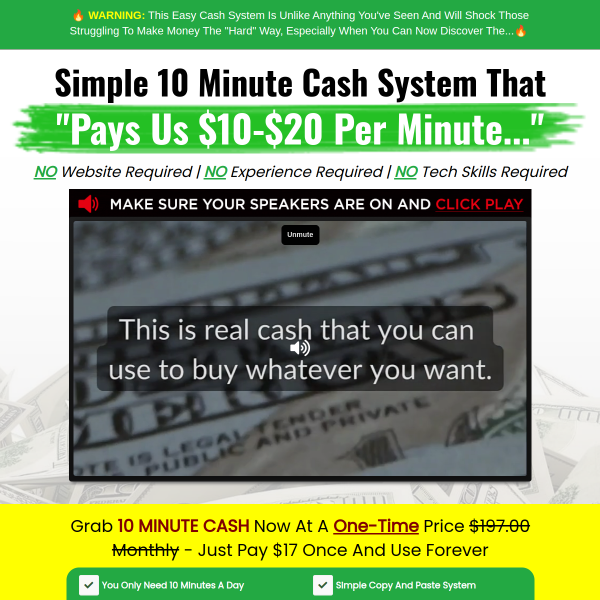Ewen Chia's 10 Minute Cash System!