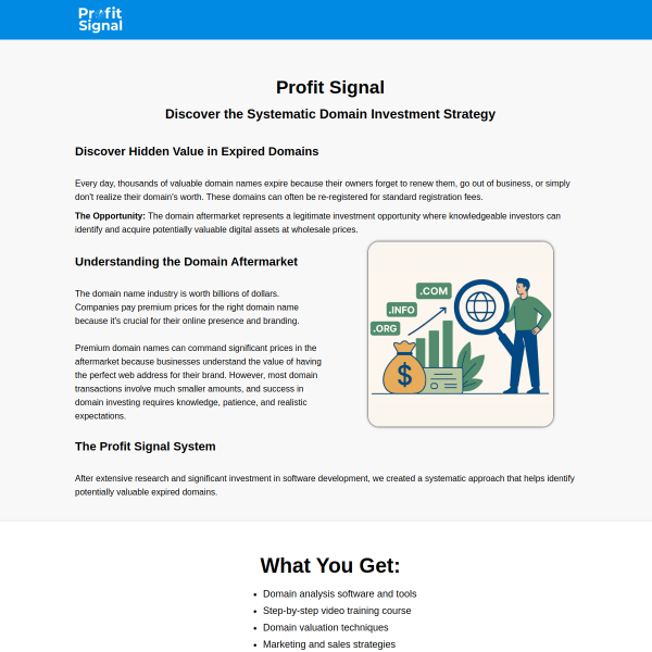 Profit Signal Discover the Systematic Domain Investment Strategy