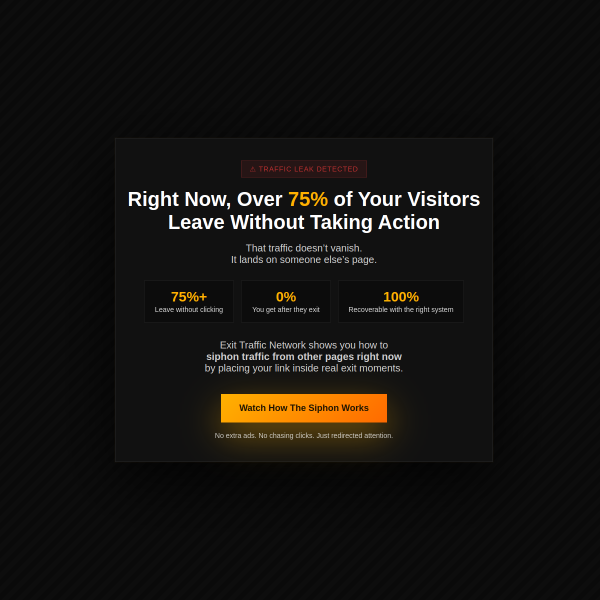 Losing 75% of Your Website Traﬃc? Heres the Fix