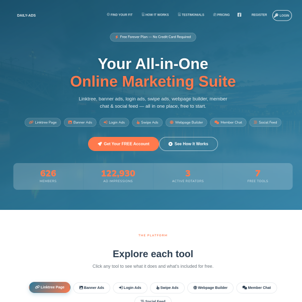 Daily Ads with Built-in Traffic Sources