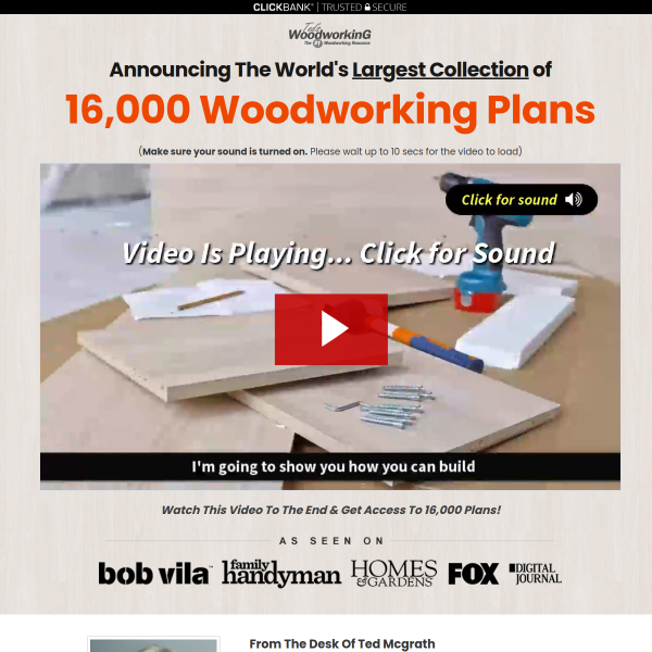 TedsWoodworking :: the world's most comprehensive collection of woodworking plans