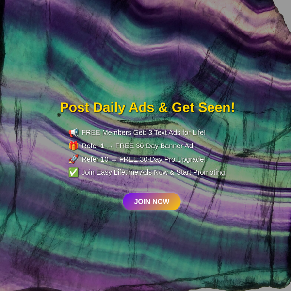 3 Free Ads for Life - Forever Active!