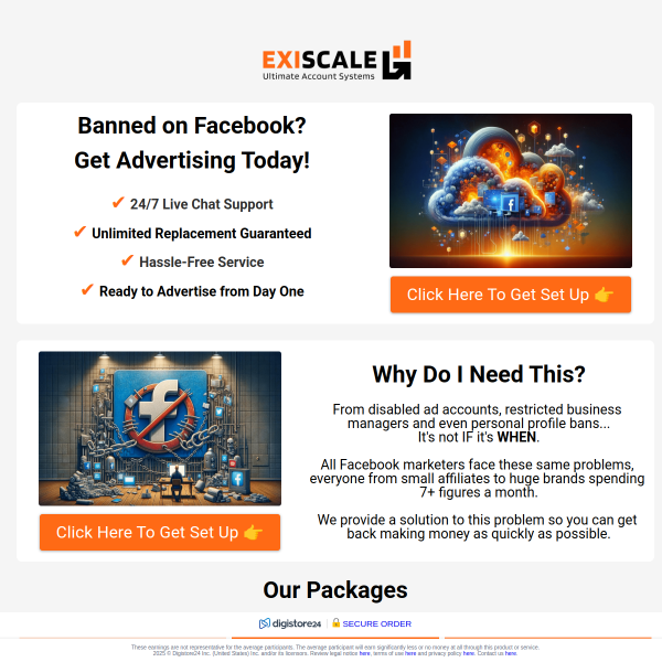 Banned on Facebook?  Get Advertising Today!