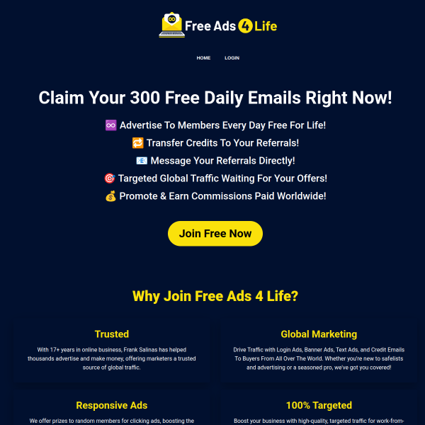 Join Me for Free Ads Every Day