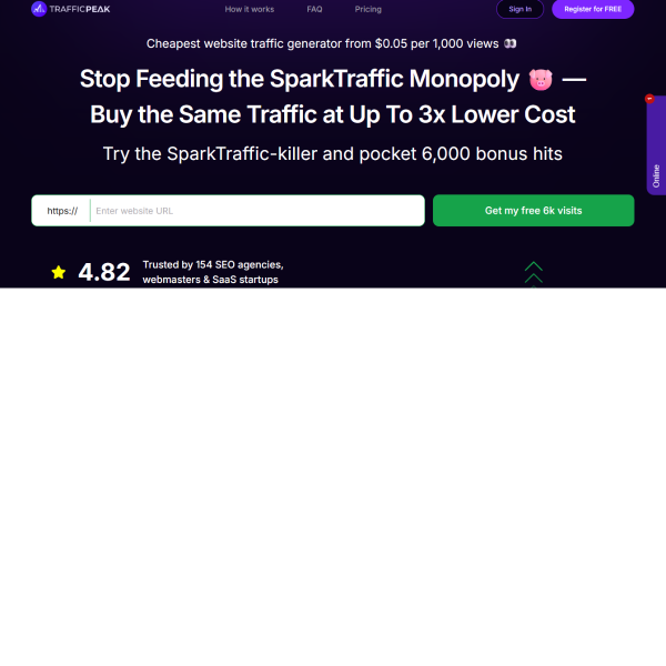TrafficPeak Website Traffic Generator – Boost Visitors Fast