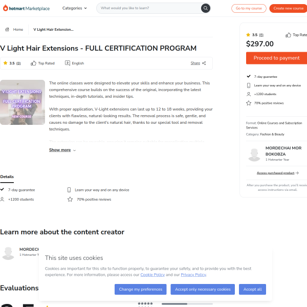 V Light Hair Extensions - FULL CERTIFICATION PROGRAM