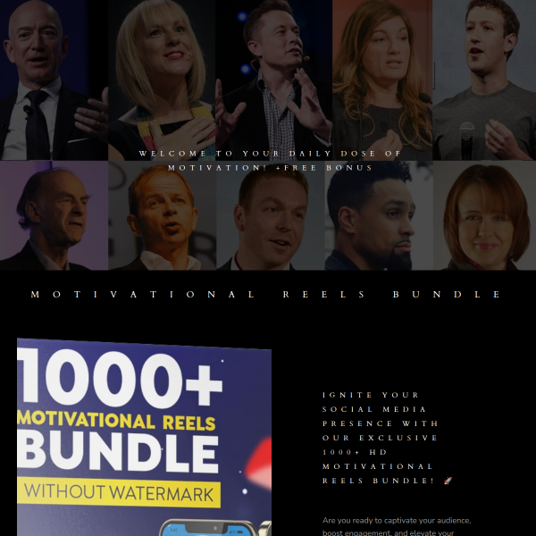 Ignite Your Audience: 1000+ HD Motivational Reels for Social Media Success!
