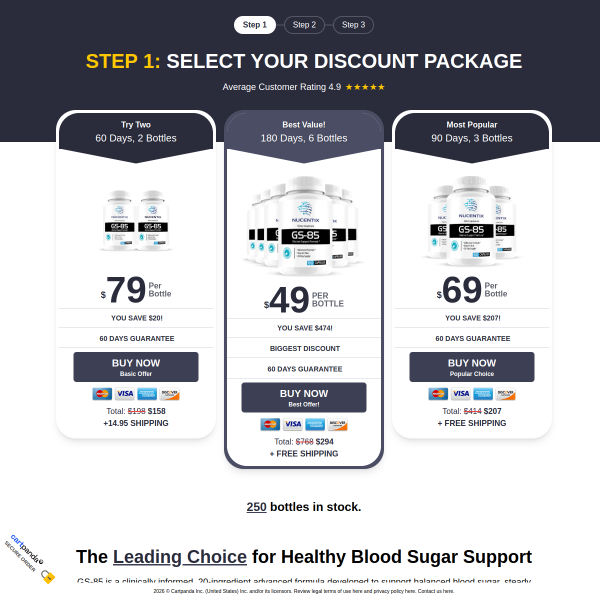 GS-85 by NTX Nutrition is a 20-ingredient proprietary formula and blood sugar/diabetes bestseller si