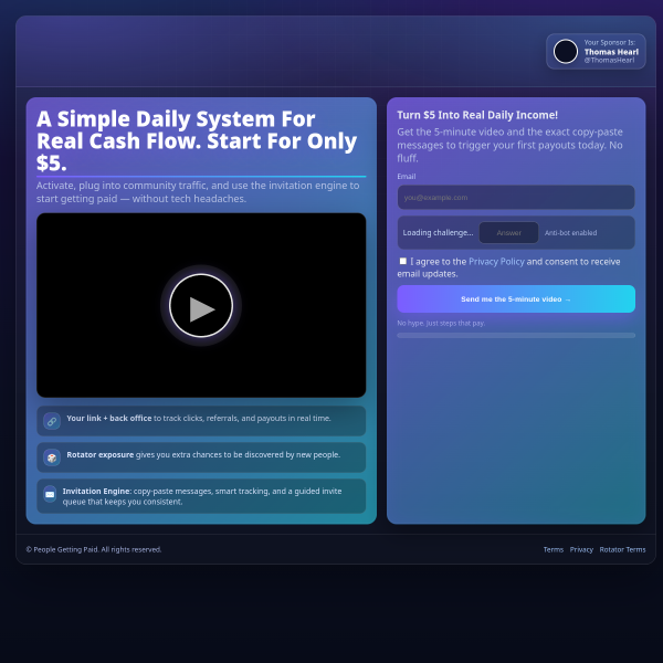PeopleGettingPaid – Turn $5 Into Thousands!