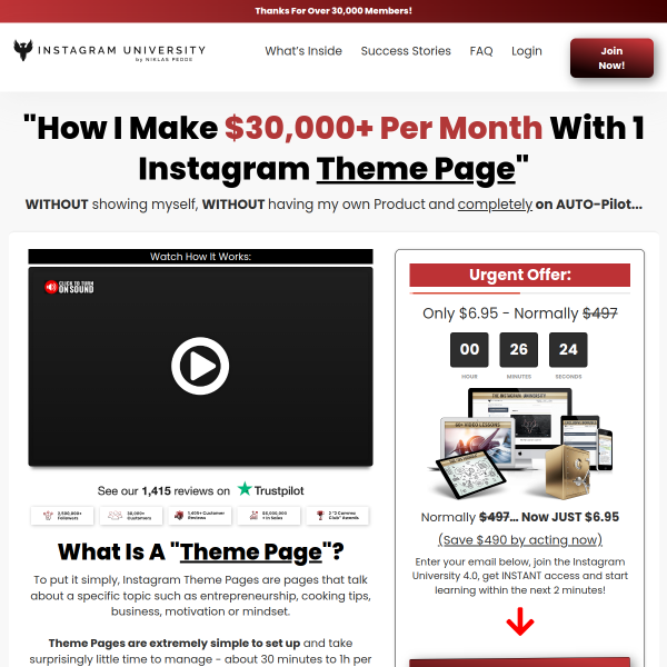 How to Build a $30K/Month Instagram Empire