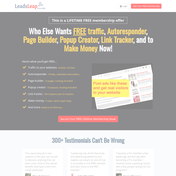 Free Traffic And Leads For Your Business!