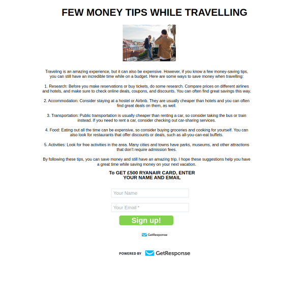 FEW MONEY TIPS WHILE TRAVELLING