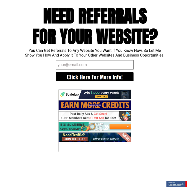 Want 1000 Referrals For Your Website?