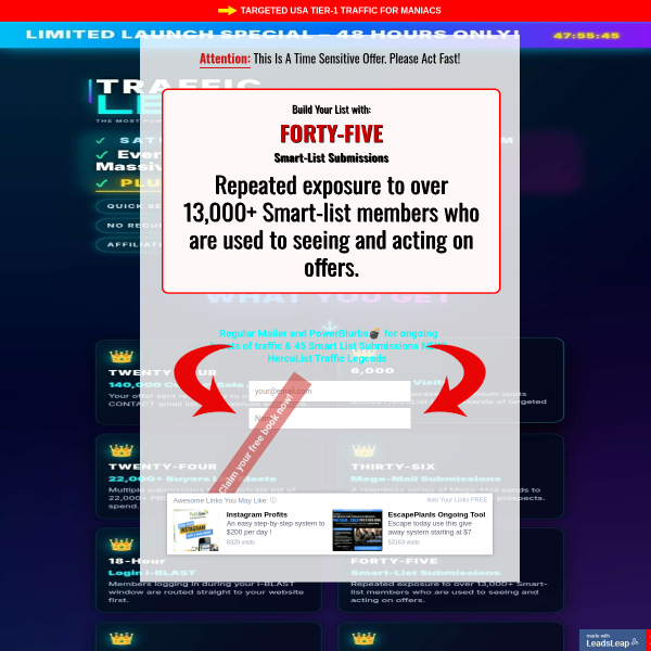 Regular Mailer and PowerBlurbs💣 for ongoing bursts of traffic & 45 Smart List Submissions NEW! Herc