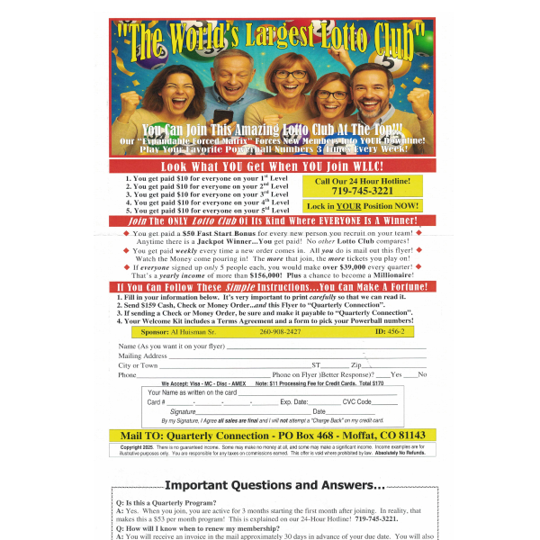 $$-JOIN the World’s Largest Lottery Club! -$$