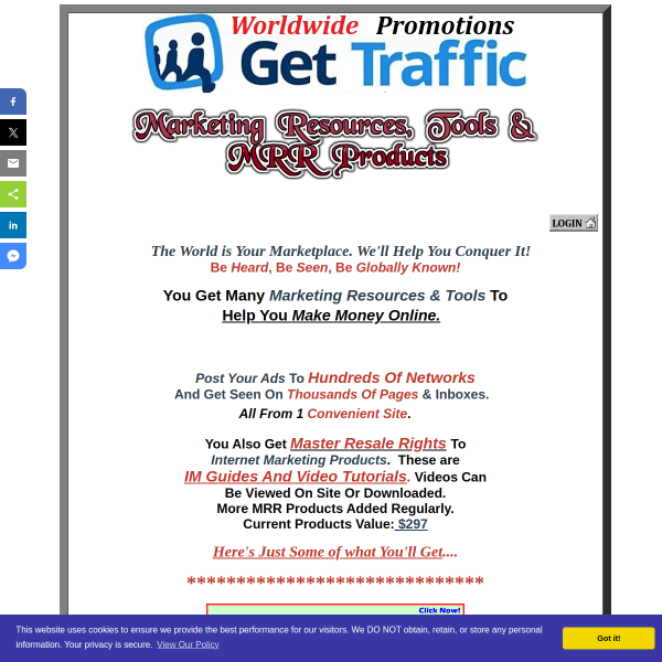 Promotional Resources And Money Making Products