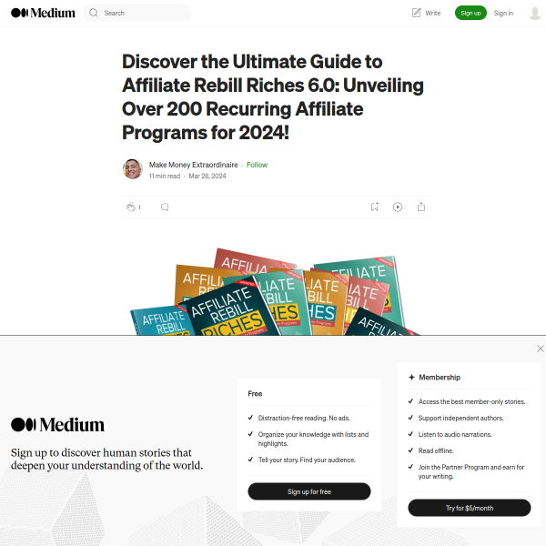 Discover the Ultimate Guide to Affiliate Rebill Riches 6.0: