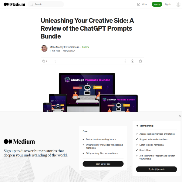 Unleashing Your Creative Side: A Review of the ChatGPT Prompts Bundle