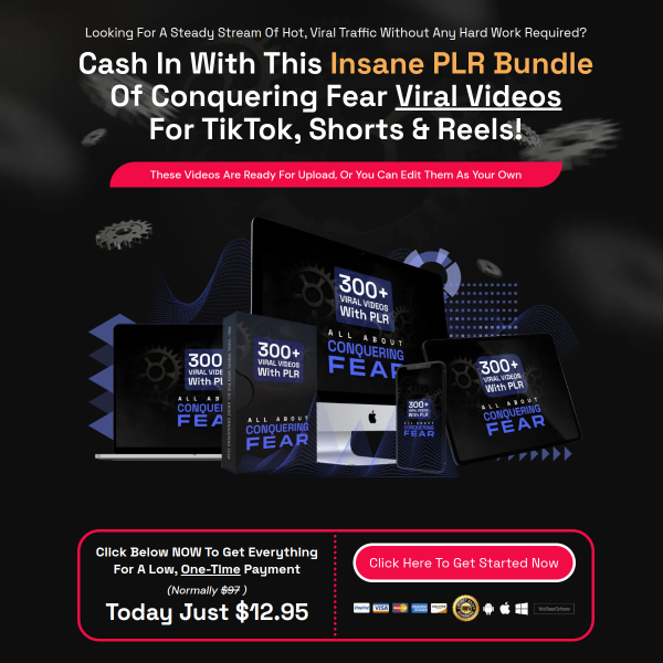 PLR Conquering Fear 300 Videos