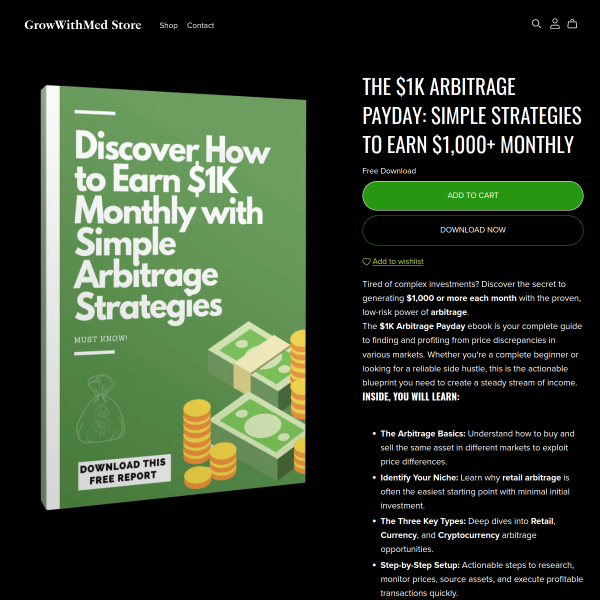 The $1K Arbitrage Payday: Simple Strategies to Earn $1,000+ Monthly