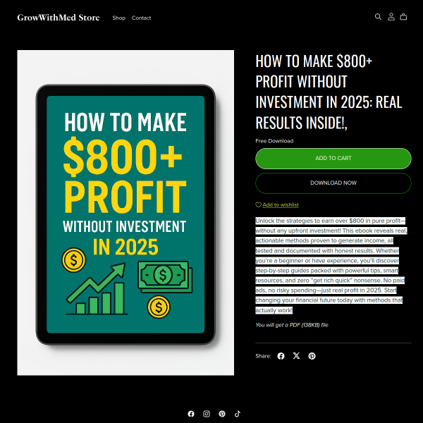 How to Make $800+ Profit Without Investment in 2025: Real Results Inside!,