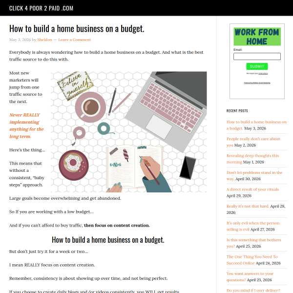 How to build a home business on a budget
