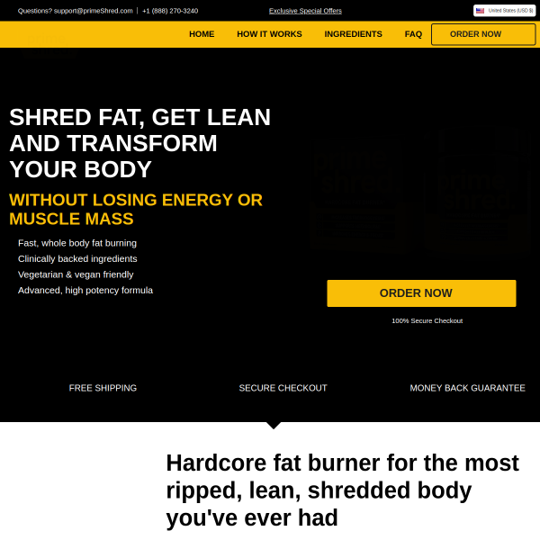 PRIMESHRED: SHRED FAT, GET LEAN AND TRANSFORM YOUR BODY