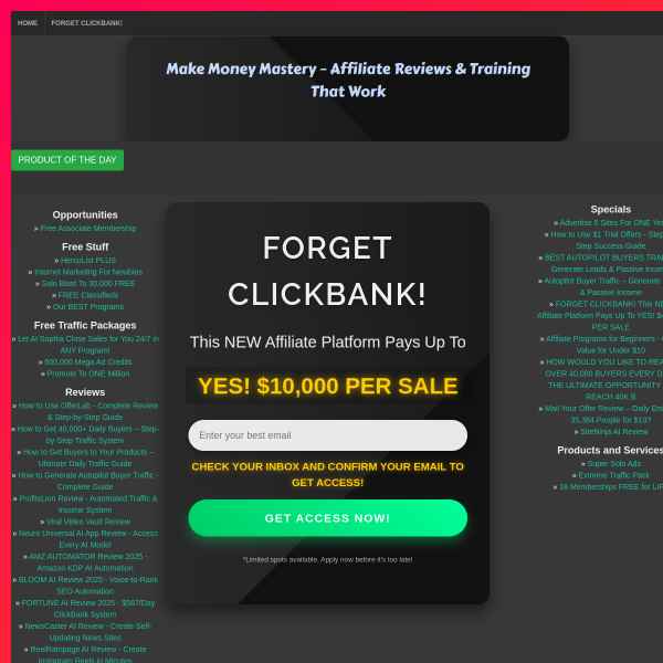 FORGET CLICKBANK!  This NEW Affiliate Platform Pays Up To YES! $10,000 PER SALE
