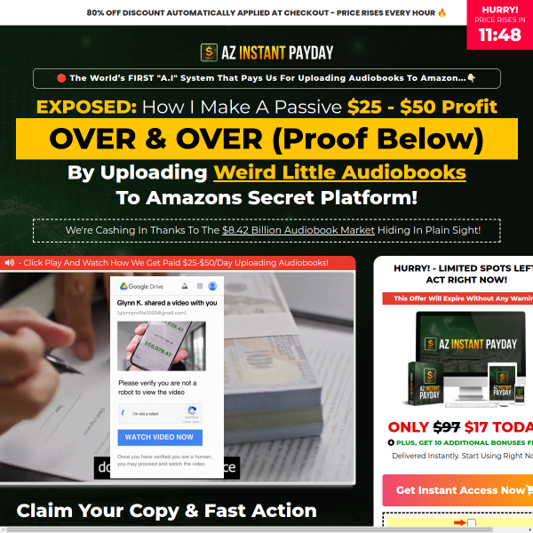 🔥 Earn $25–$50/Hour with Amazon Audiobooks! 1-Click Passive Income