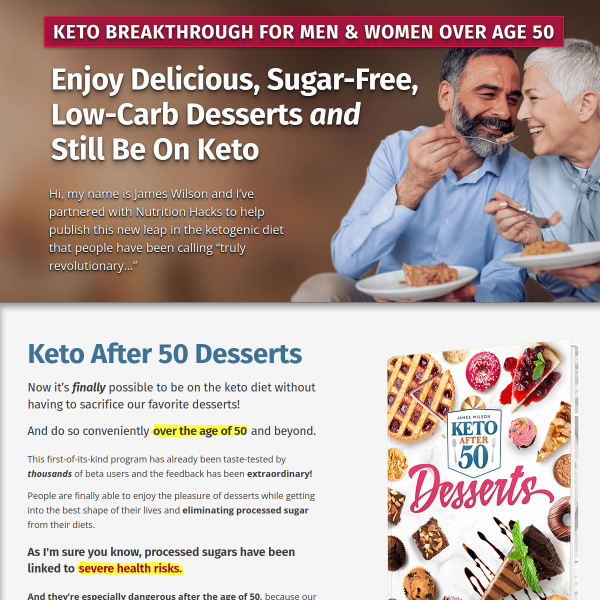 Keto After 50 Desserts | Sugar-Free, Low-Carb Recipes for Weight Loss & Health! Limited Stock – Grab