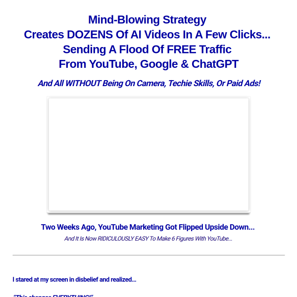Stop Wasting Time Filming! Get FREE traffic from YouTube + Google in MINUTES with AI (Zero skills!)