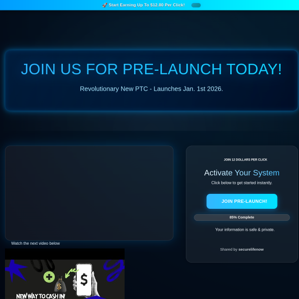 Earn up to $540 Per Day! More with a team.