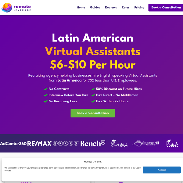 Latin American Virtual Assistants $6-$10 Per Hour