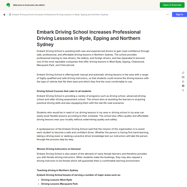 Embark Driving School Sets New Standards for Professional Driver Training