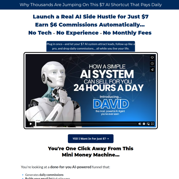 Your Shortcut to Daily $6 Commissions (for just $7)