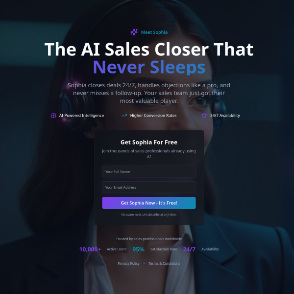 🚀 Let Sophia AI Close Your Sales Automatically