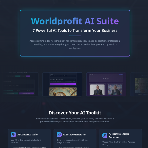🤖 The Ultimate AI Suite — Create, Promote & Profit Automatically 24/7!