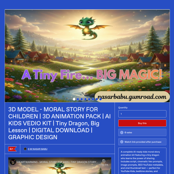 This Tiny Dragon’s Fire Changed Everything 🔥 | Beautiful Moral Story for Kids