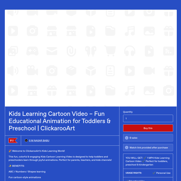 Kids Learning Cartoon Video – Fun Educational Animation for Toddlers & Preschool | ClickarooArt