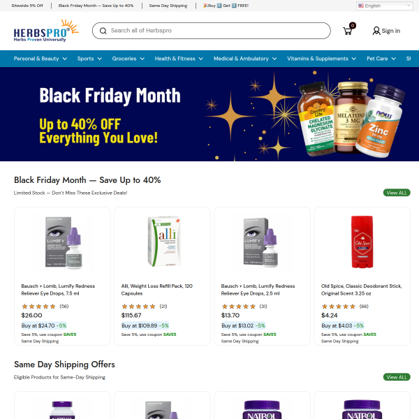 Buy one get one up to 40% off