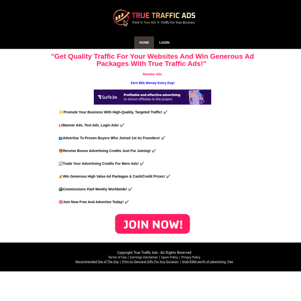 Boost Your Website's Mojo with True Traffic Ads!