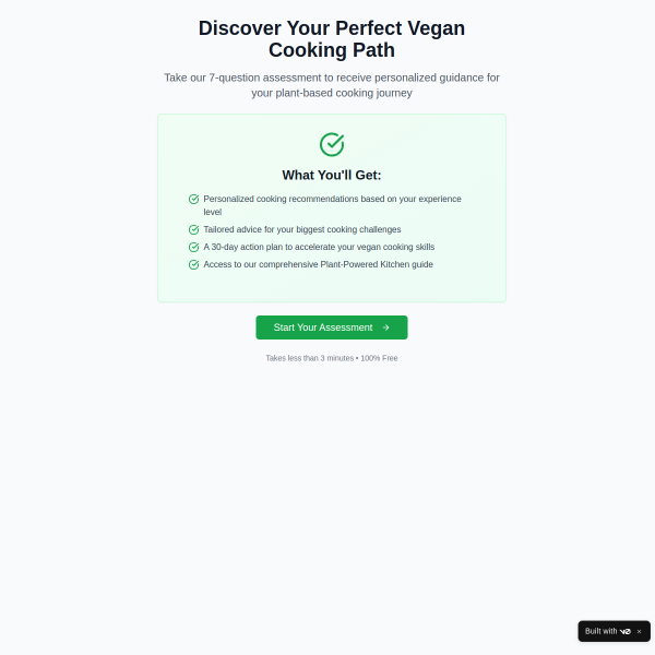 Find Your Perfect Vegan Path – Take Our Quick Quiz & Get Custom Advice!