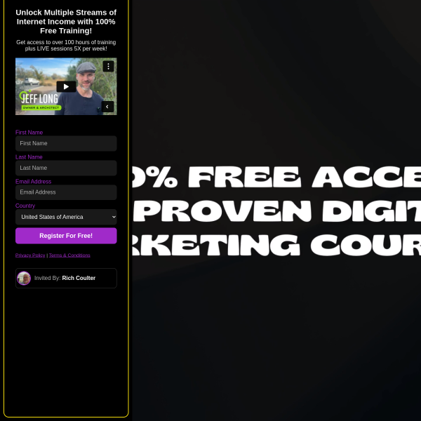 Unlock Multiple Streams of Internet Income with 100% Free Training!
